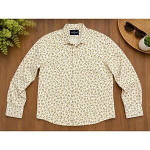 Azaro Uomo Men's XXL Modern Fit Floral Long Sleeve Button Down Shirt